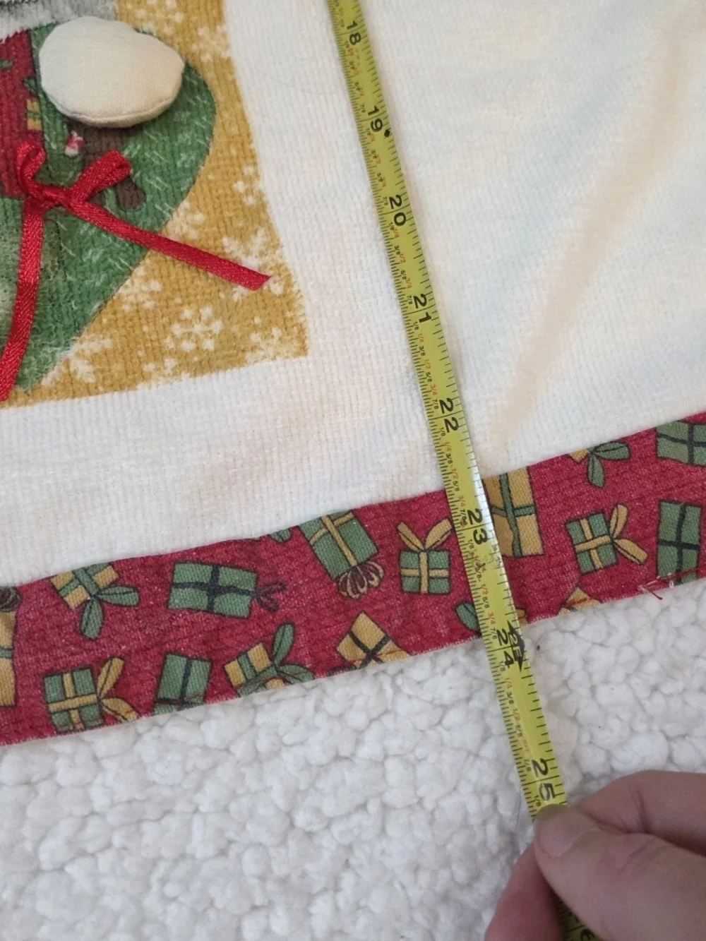 Vintage Christmas Oven Mitt Hand Towel Set Santa Holiday 3D